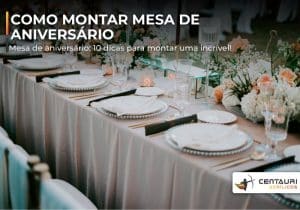 mesa de festa prepara para refeição