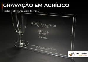 gravação em acrílico