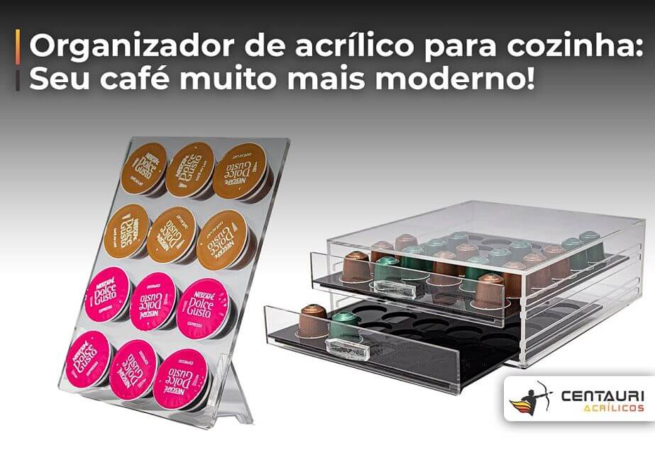 organizador de acrílico de capsulas de café