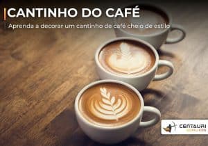 xícaras de café decorada