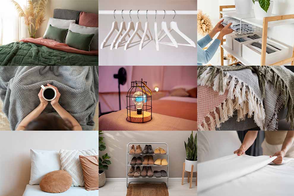 Varios itens para o quarto