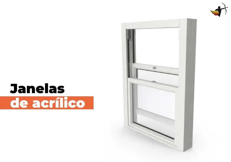 janela de acrílico e fundo branco