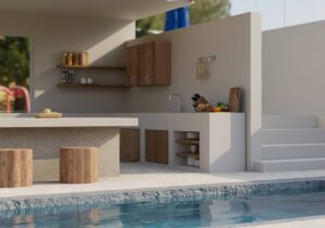 area gourmet com piscina