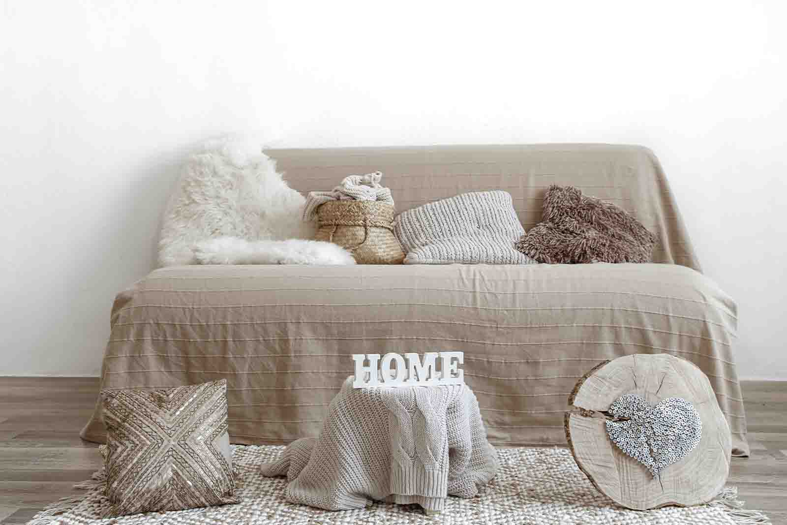 Decoração boho na sala de estar